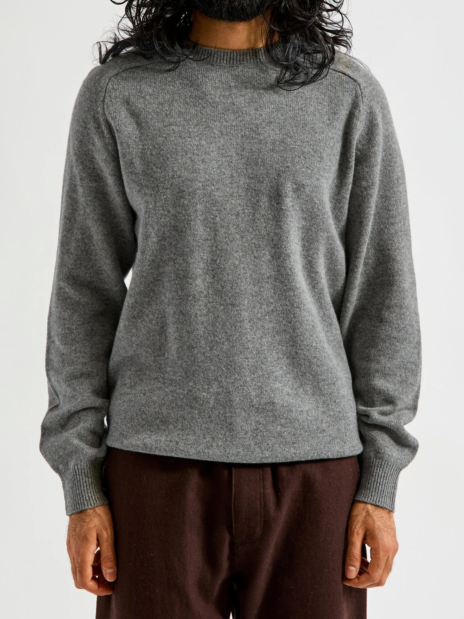 9G Crewneck Knit Sweater in Grey