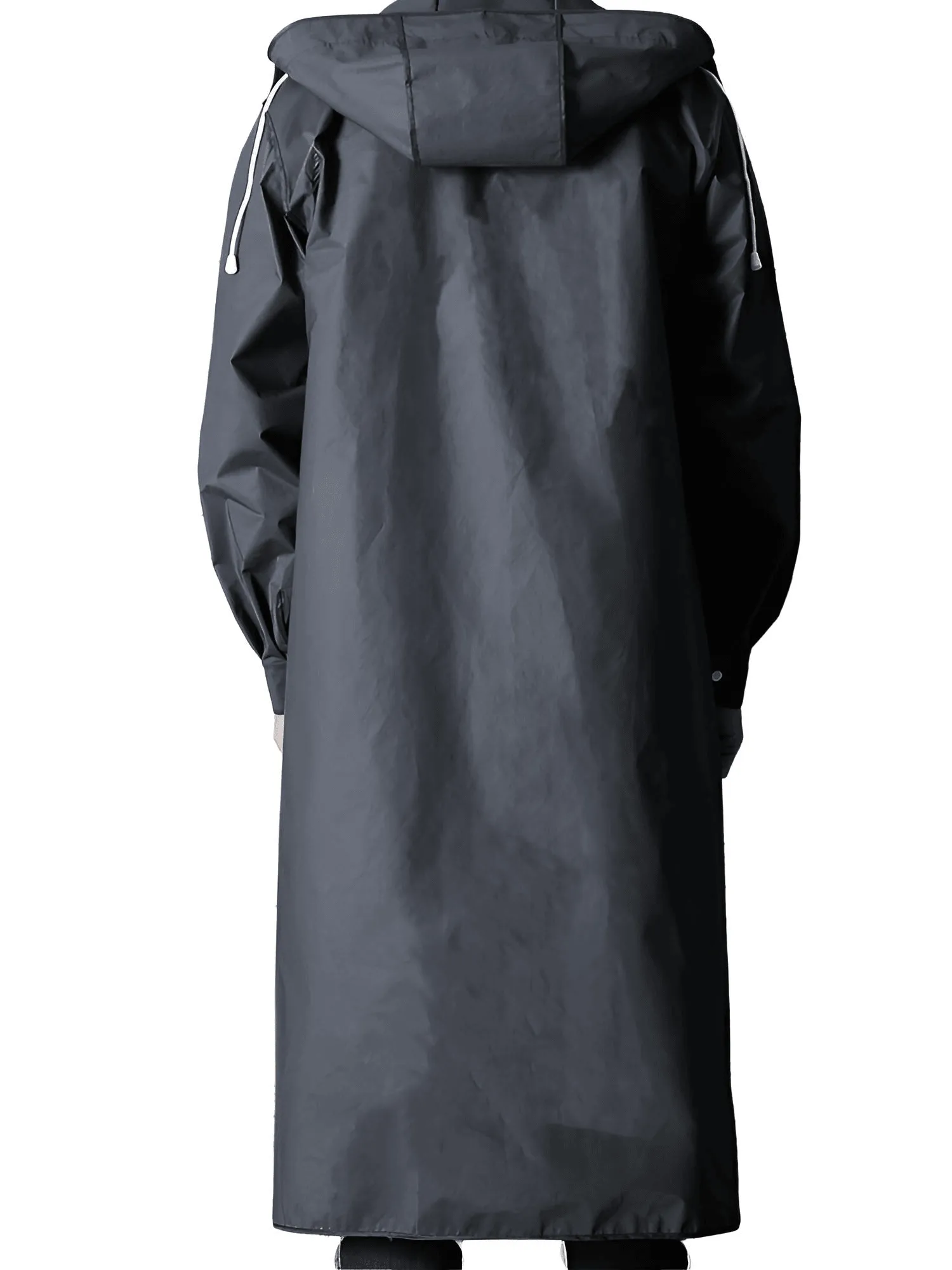 Adult's Black Waterproof Long Raincoat