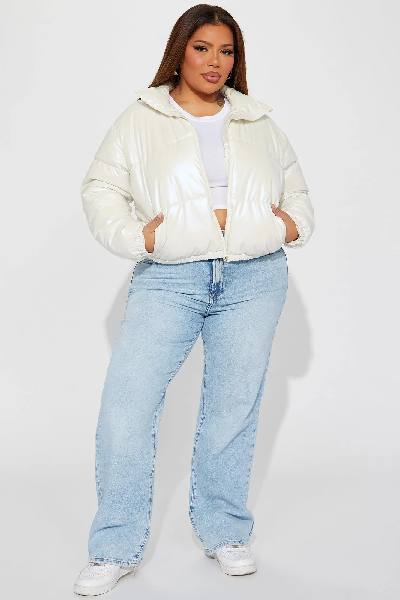 All Of The Lights Puffer Jacket - White