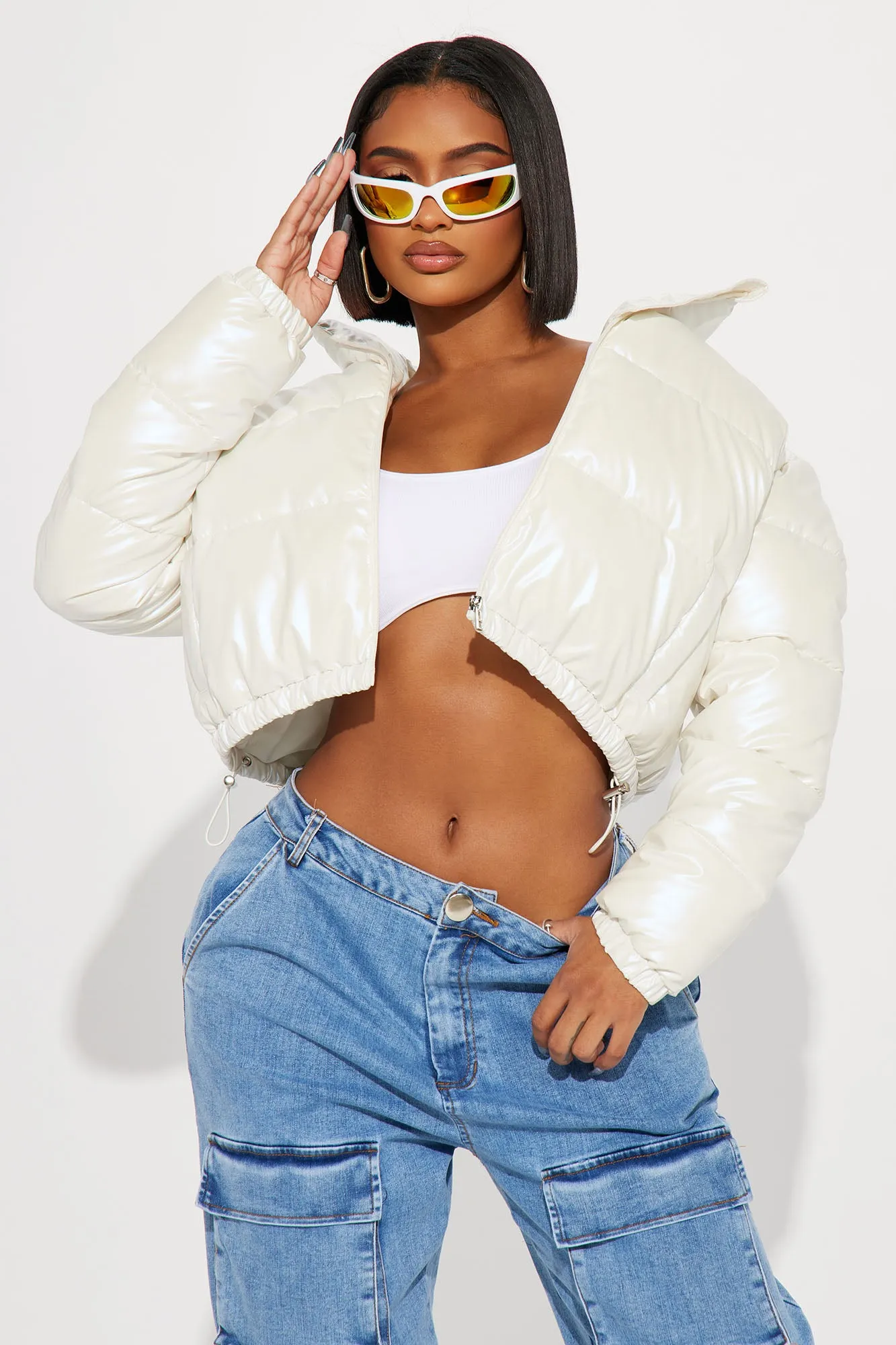 All Of The Lights Puffer Jacket - White