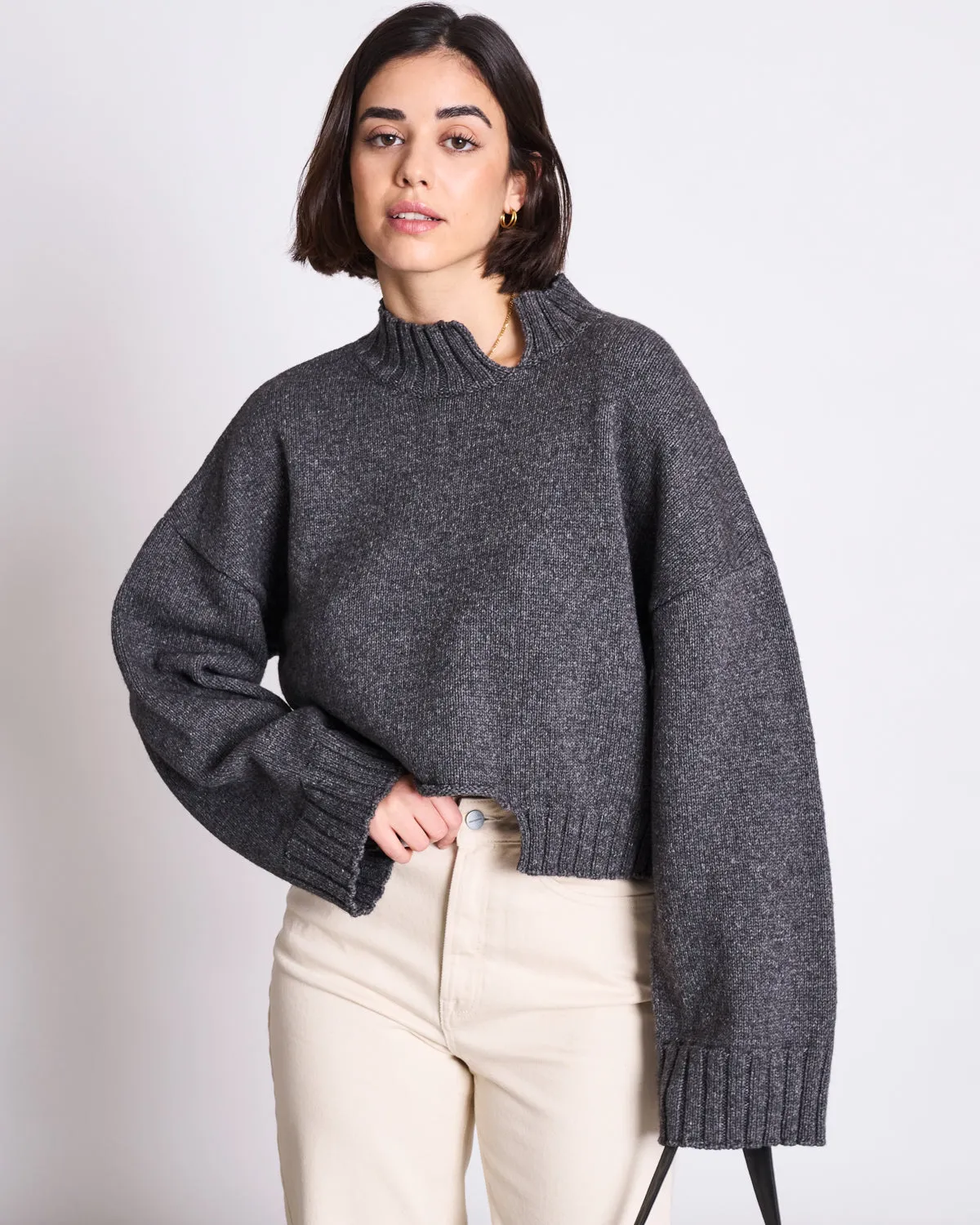 ASYMMETRIC JUMPER SAMEA DARK GREY GOTS