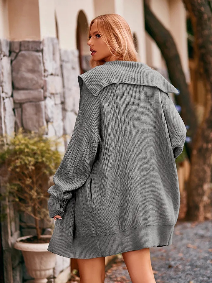 Big Cozy Dropped Shoulder Long Sleeve Cardigan choice of colors