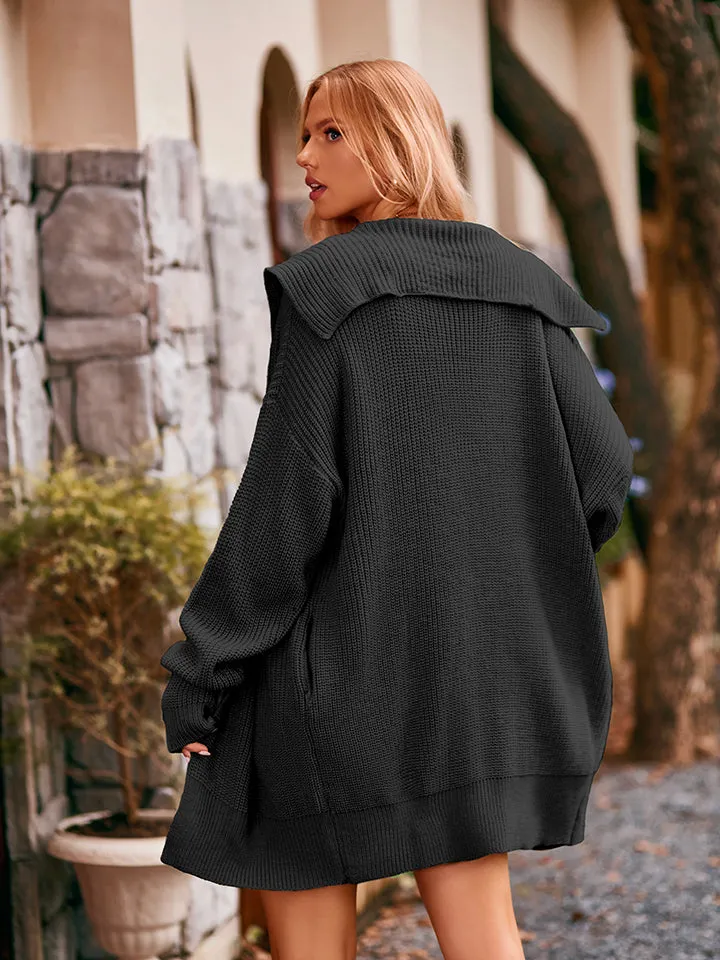 Big Cozy Dropped Shoulder Long Sleeve Cardigan choice of colors