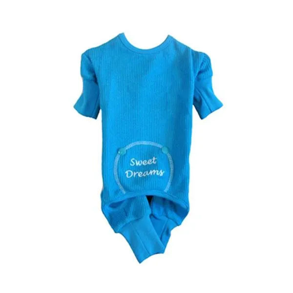 Blue "Sweet Dreams" Embroidered Pajama