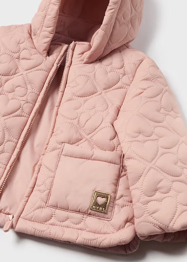 Blush Quilted Heart Jacket - Select Size