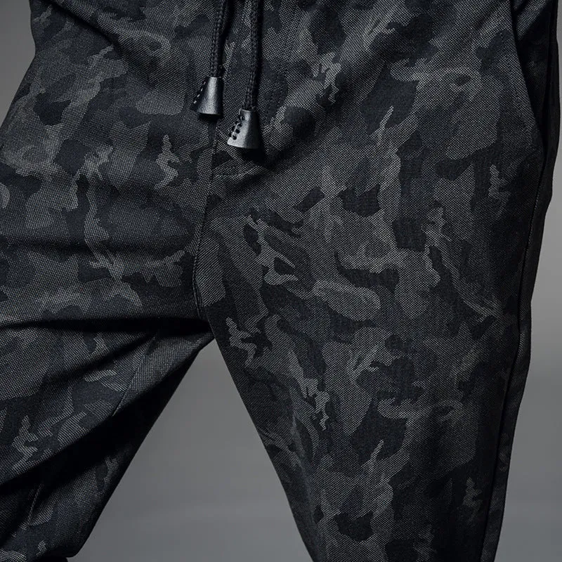 Camo Prints Trendy Elastic Waist Sporty Slim Fit Look Matching Pants