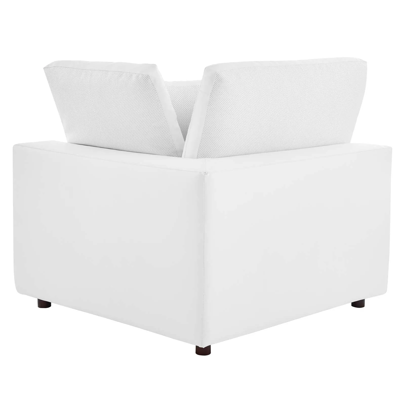 Commix Down Filled Overstuffed Vegan Leather 7-Piece Sectional Sofa White EEI-4922-WHI