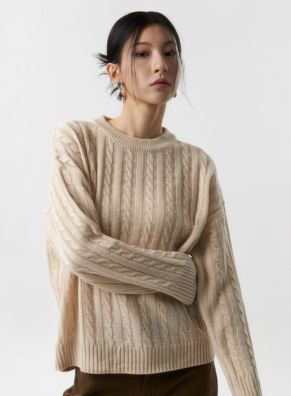 Cozy Cable Knit Sweater IS320