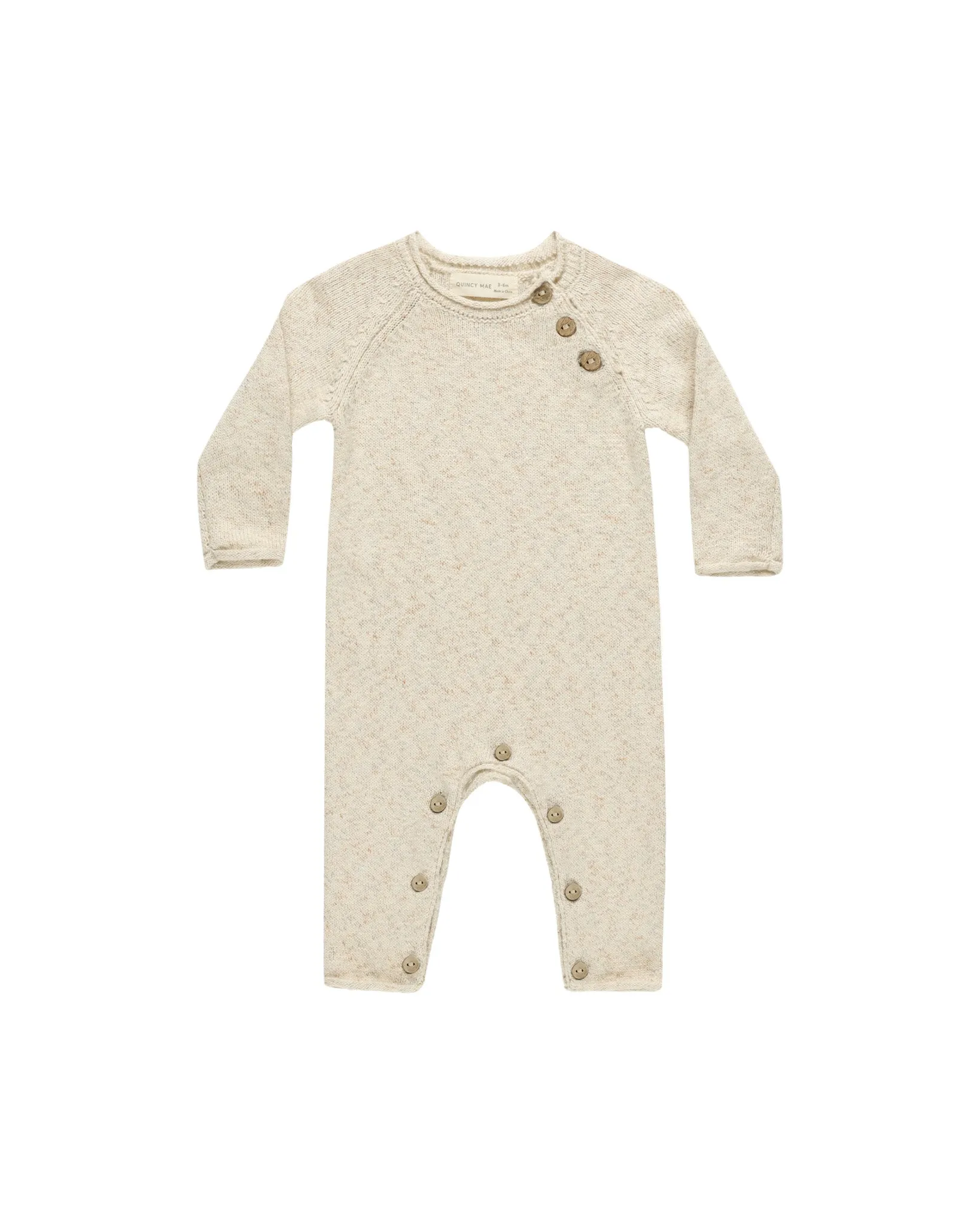 Cozy Heather Knit Jumpsuit | Speckled Natural