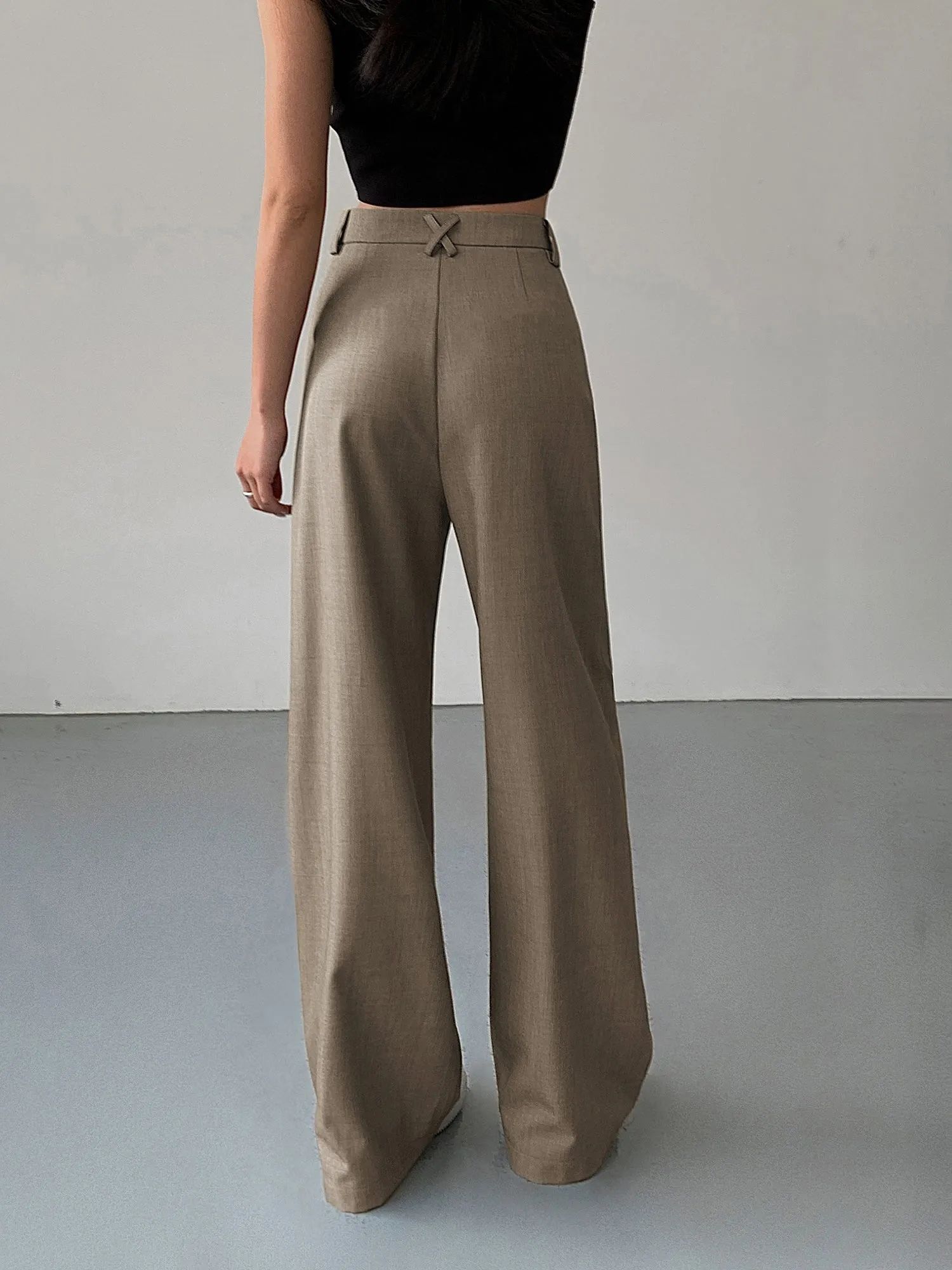 Divine Pleat Wide Trendy Leg Dress Pants