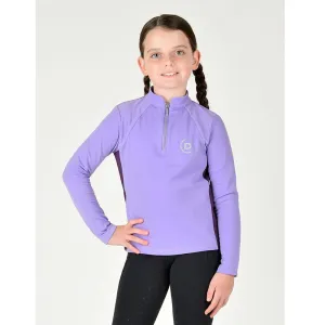 Dublin Kids Sadie Panel Detail Long Sleeve Riding Top