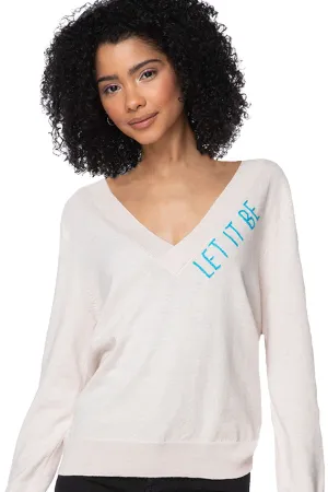 Eco Cotton V-Neck Sweater | Let it Be