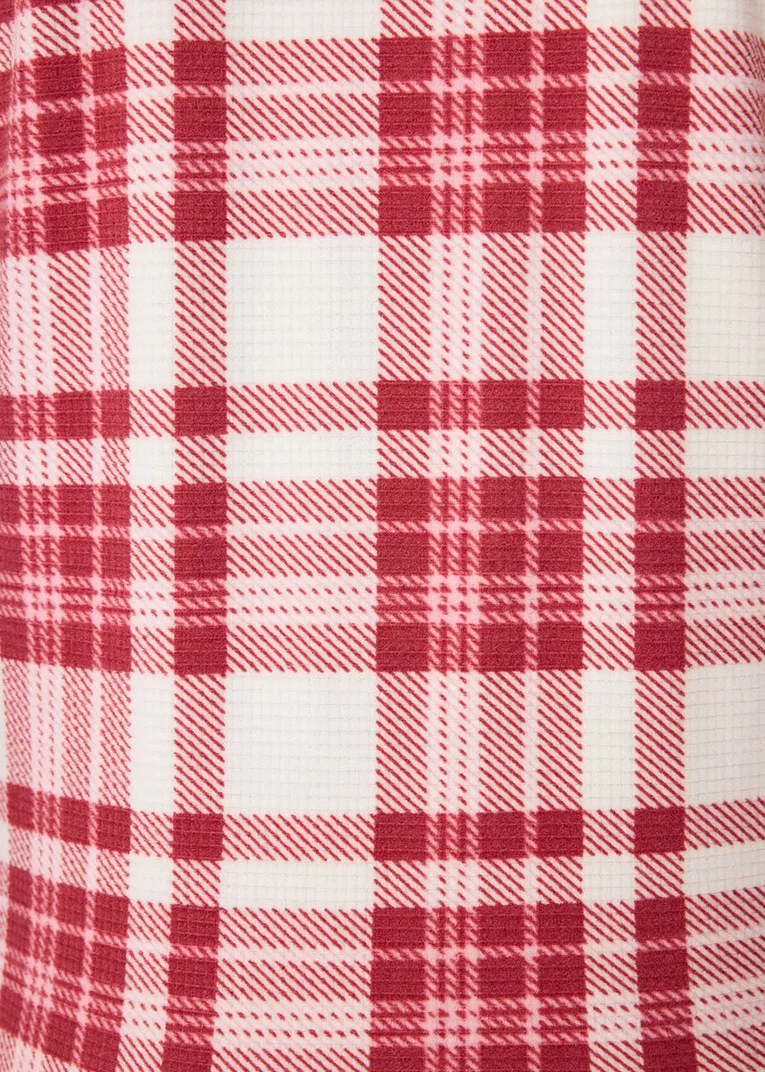 Full Of Holiday Spirit Shorts - Ivory Plaid