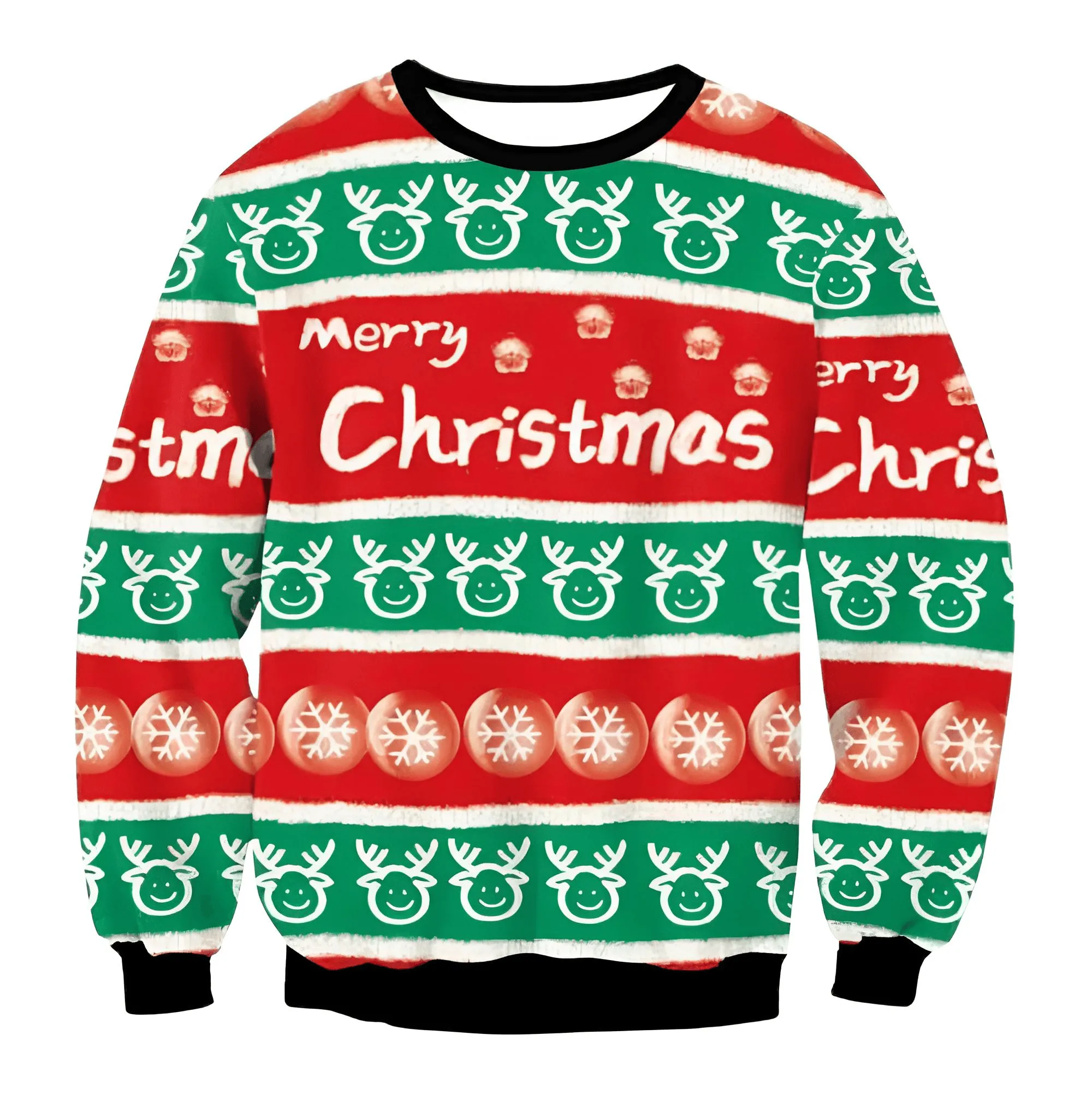 Funny Ugly Christmas Sweaters Jumpers Holiday Party Xmas Sweatshirts