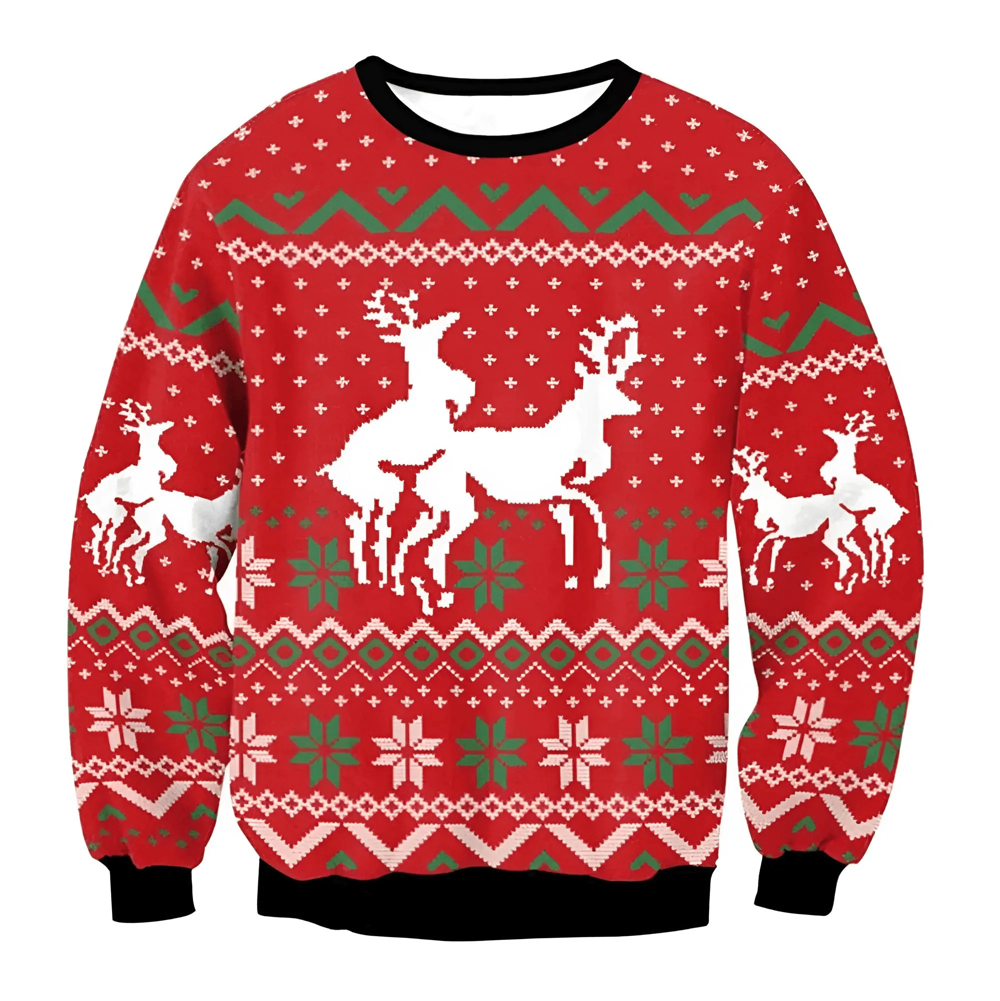 Funny Ugly Christmas Sweaters Jumpers Holiday Party Xmas Sweatshirts