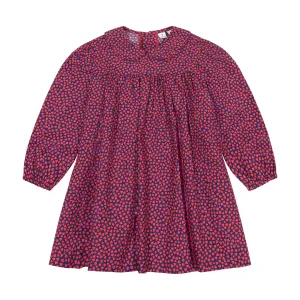 Ginny Girls Peter Pan Collar Dress Red Hearts