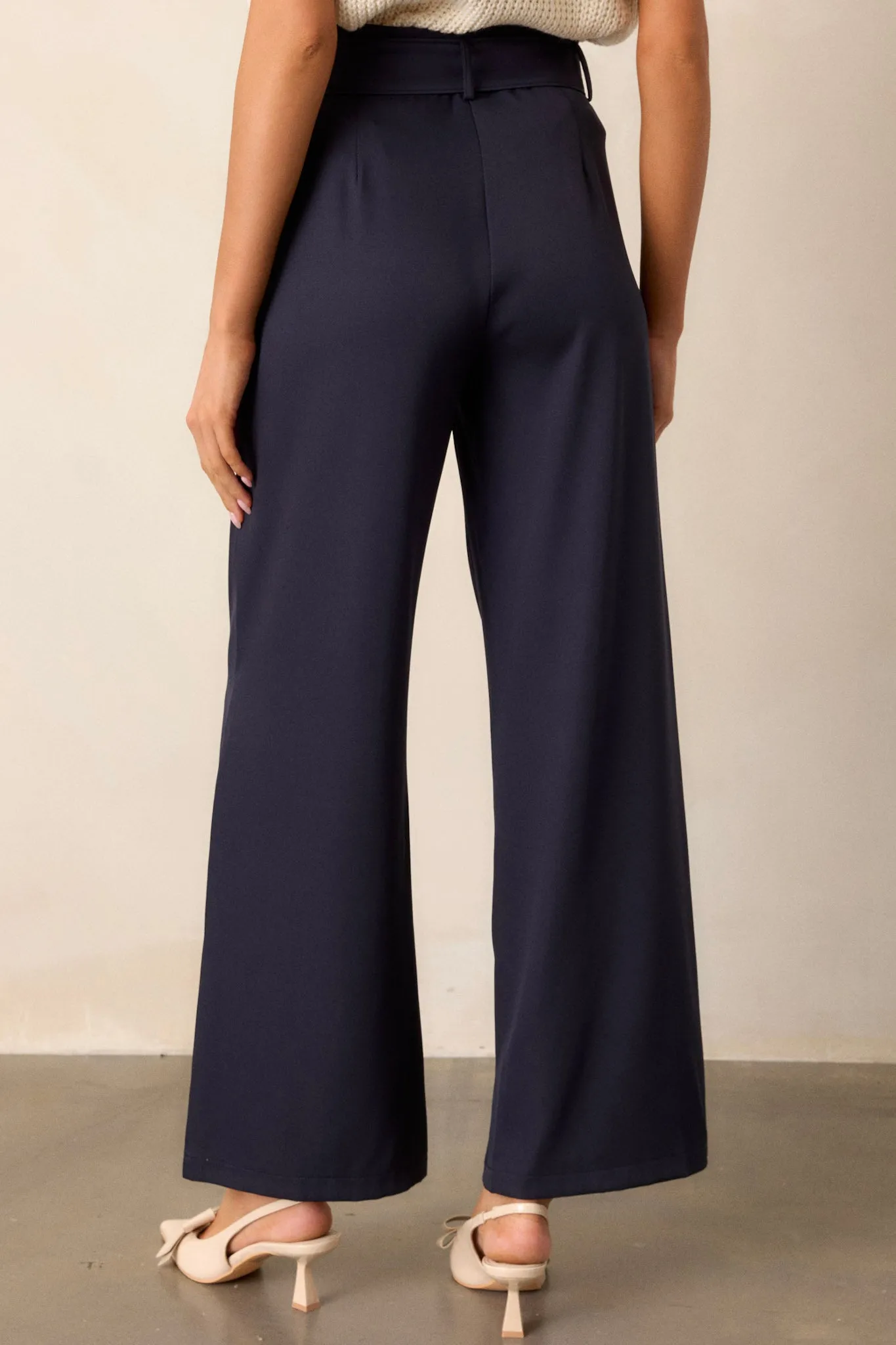 Gone Again Navy Belted Pants