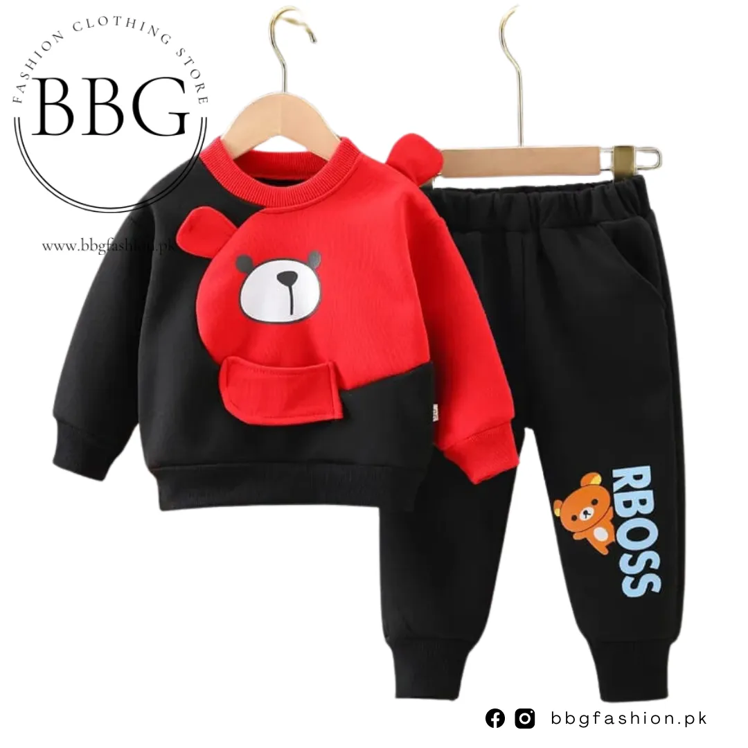 Green & Grey Boss Kids Sweatshirt & Pant