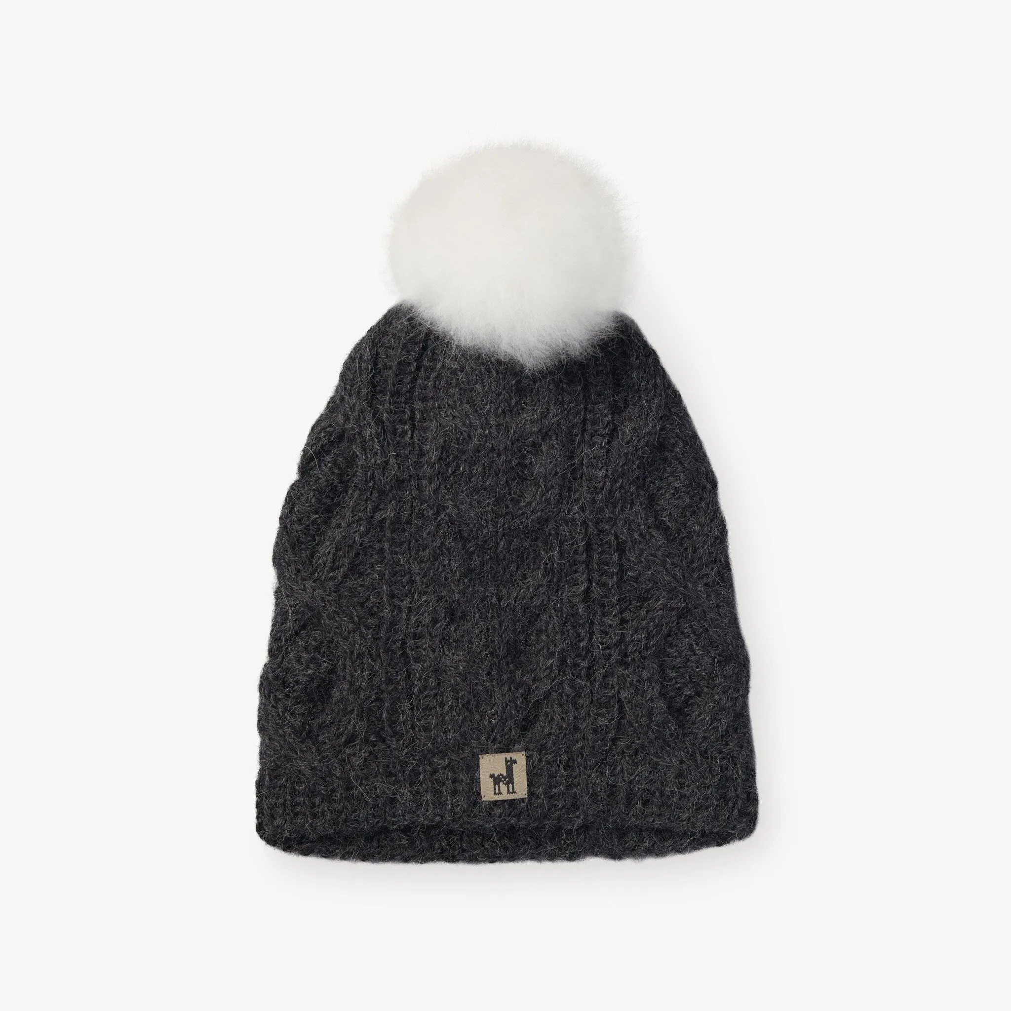 Hand-Knit Pom Hat