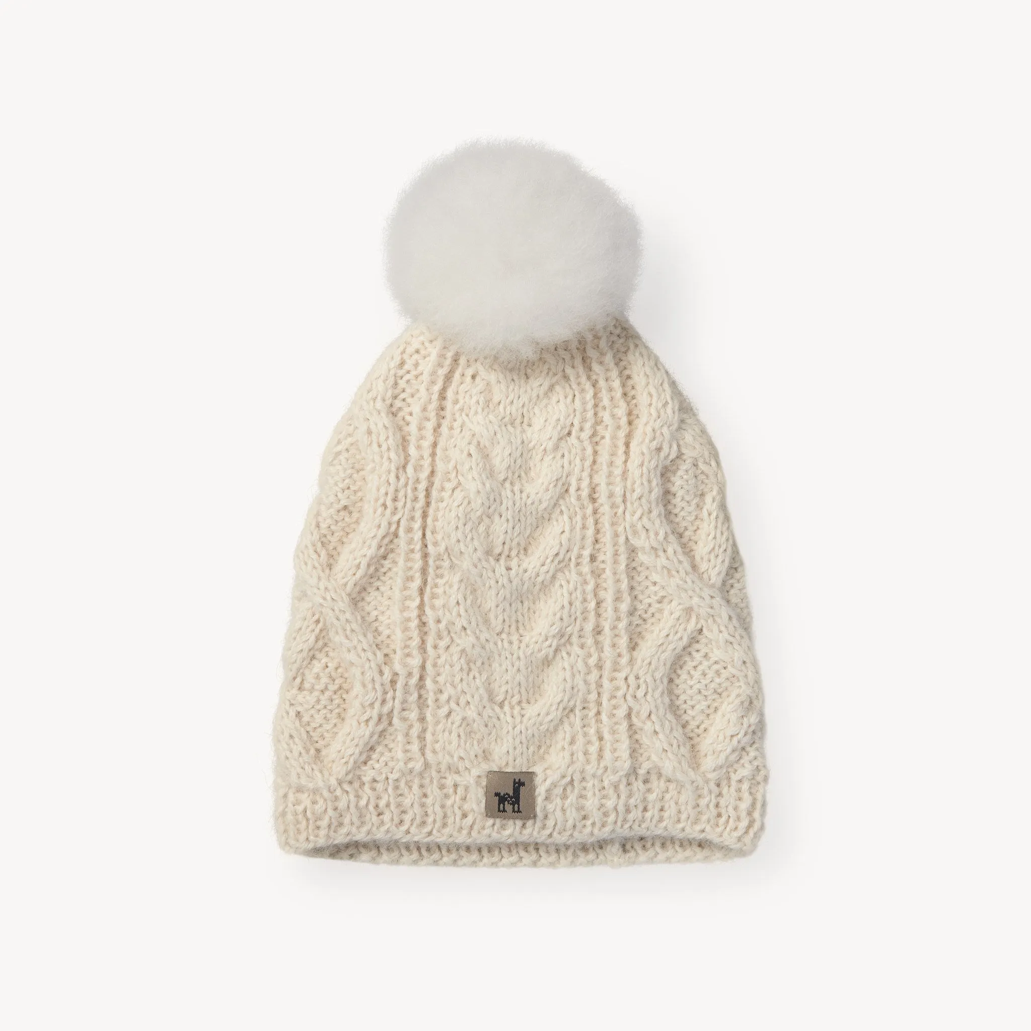 Hand-Knit Pom Hat