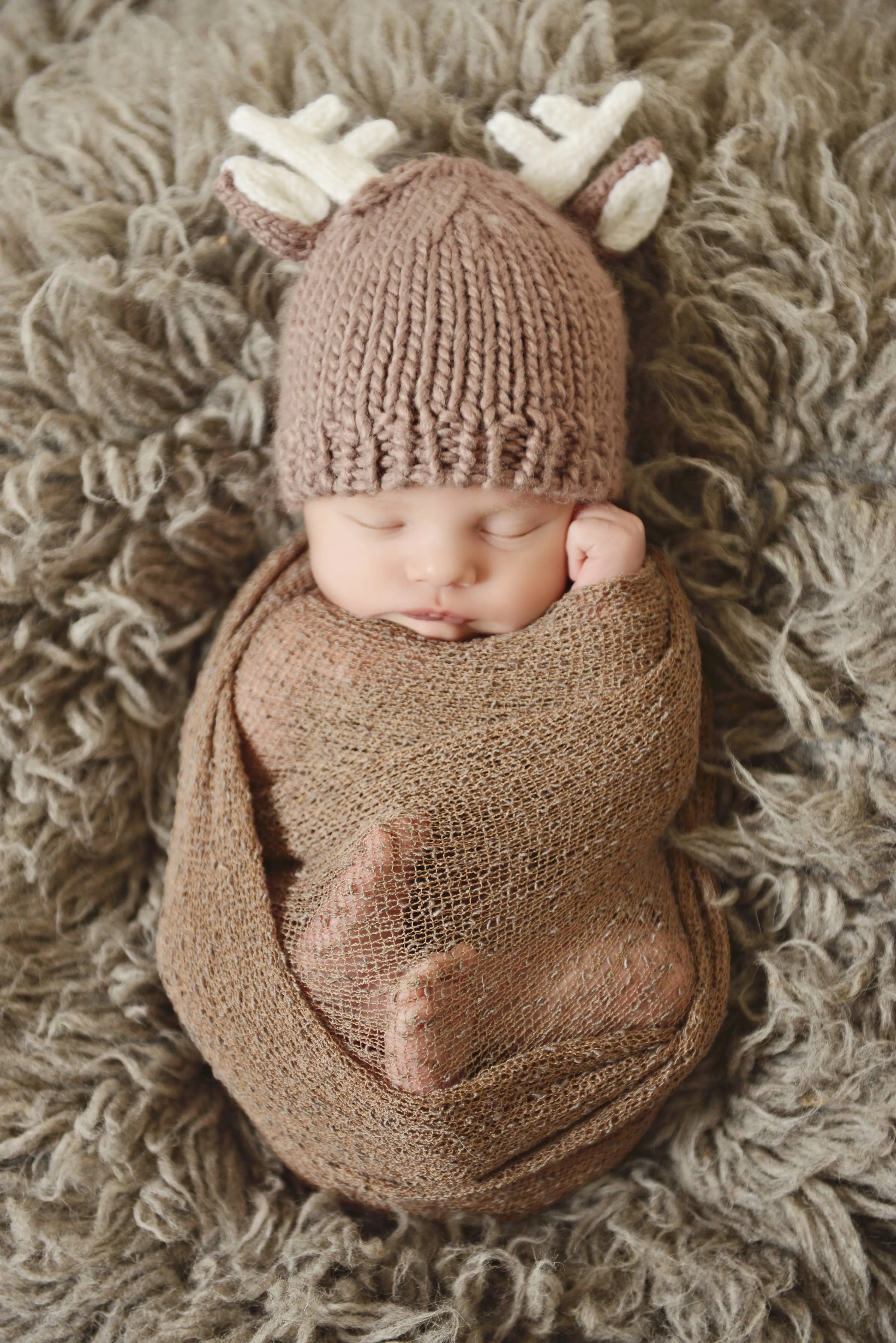 Hartley Deer Tan | Baby & Kids Holiday Christmas Hat