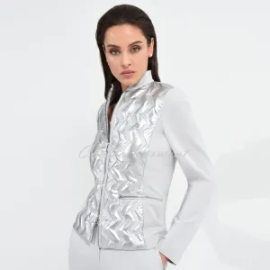 I'cona Textured Metallic Zip Jacket - Style 67195-60161-91