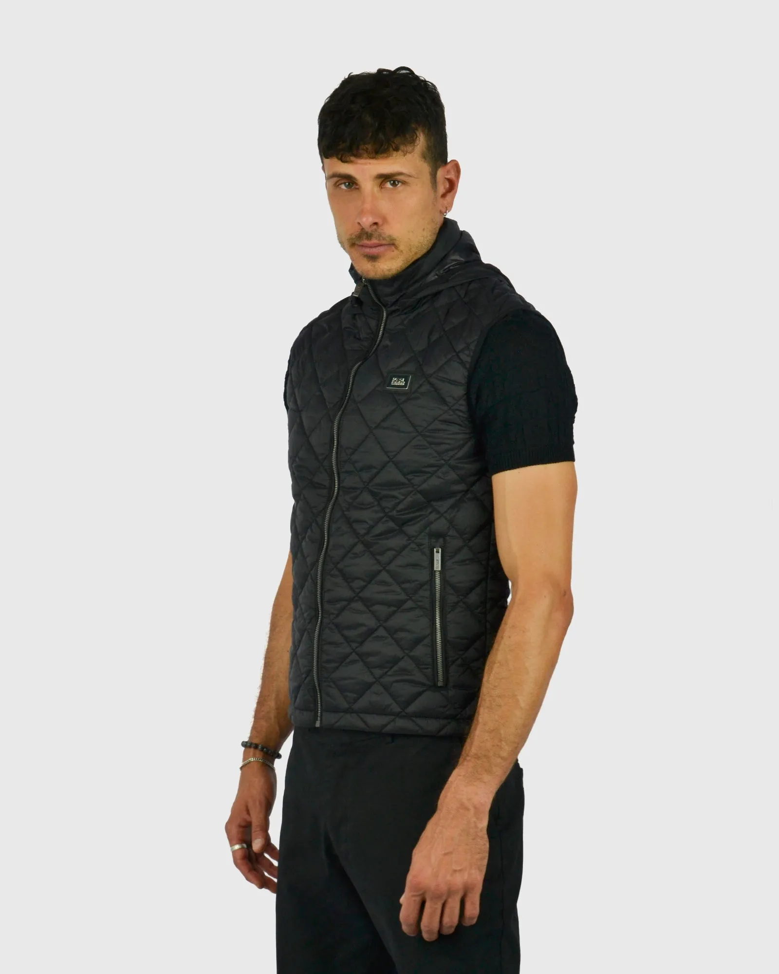 KARL LAGERFELD 505025 BLACK HOODED VEST