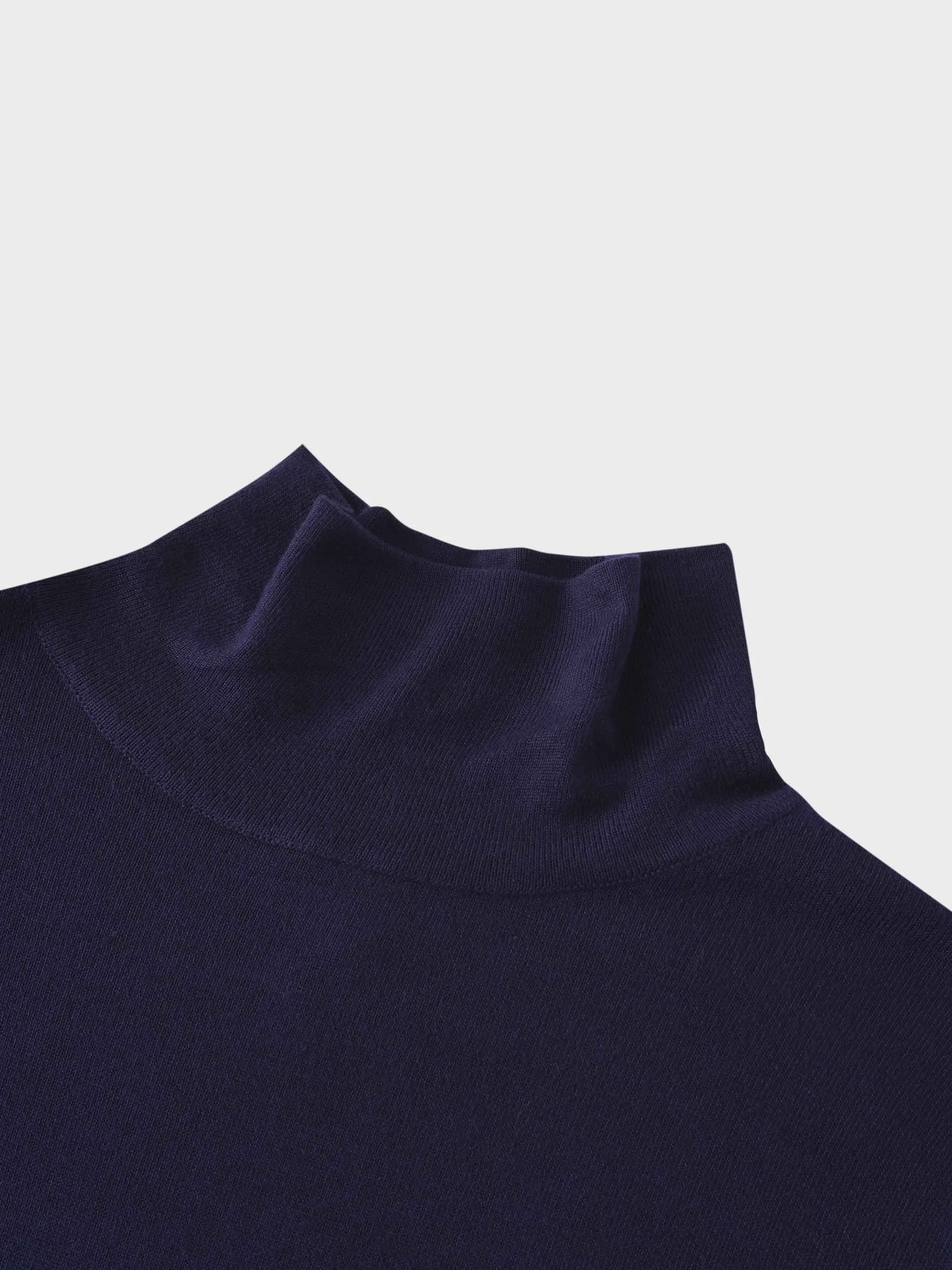 Knit Turtleneck-Navy