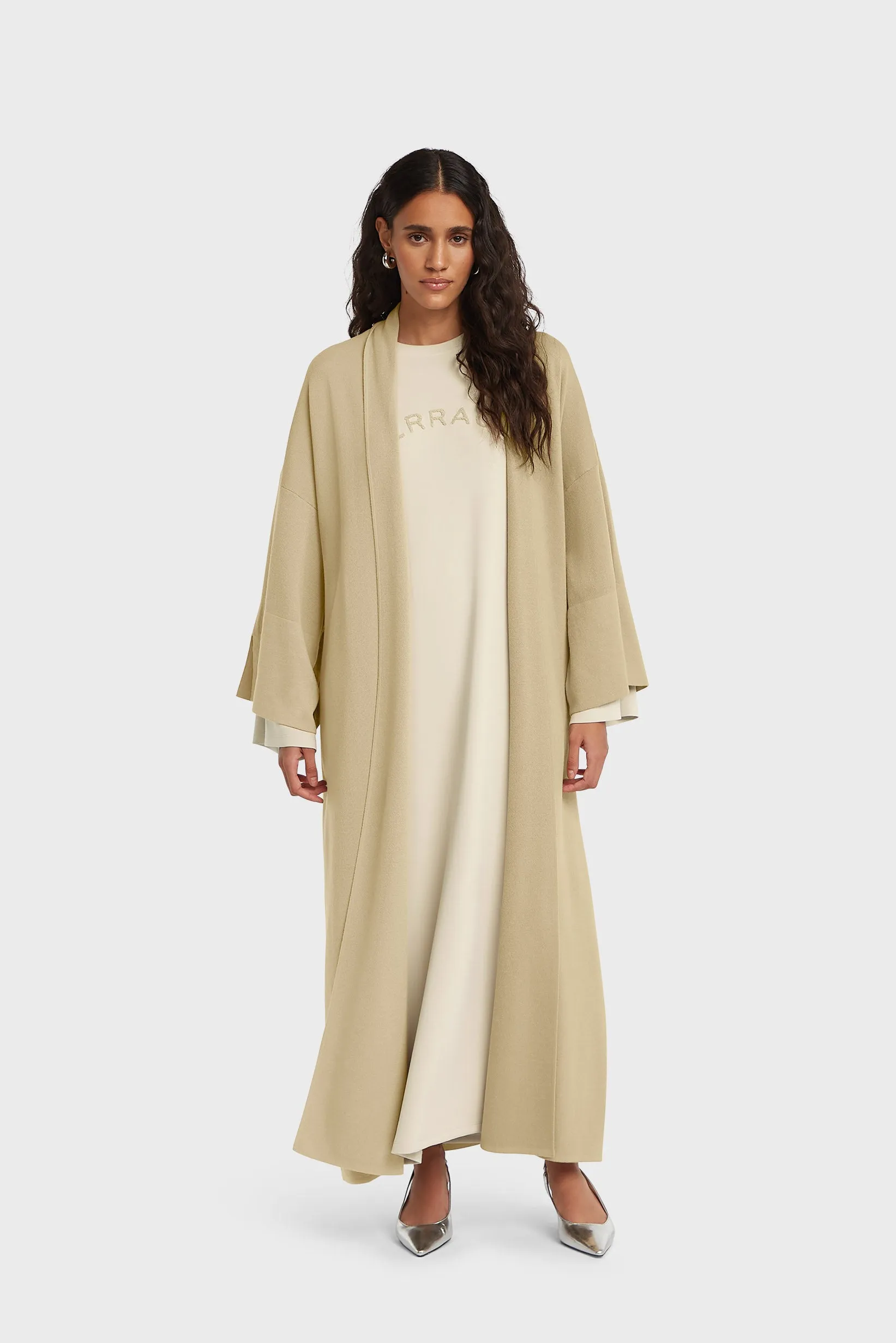 Knitted Abaya | Soft Toffee