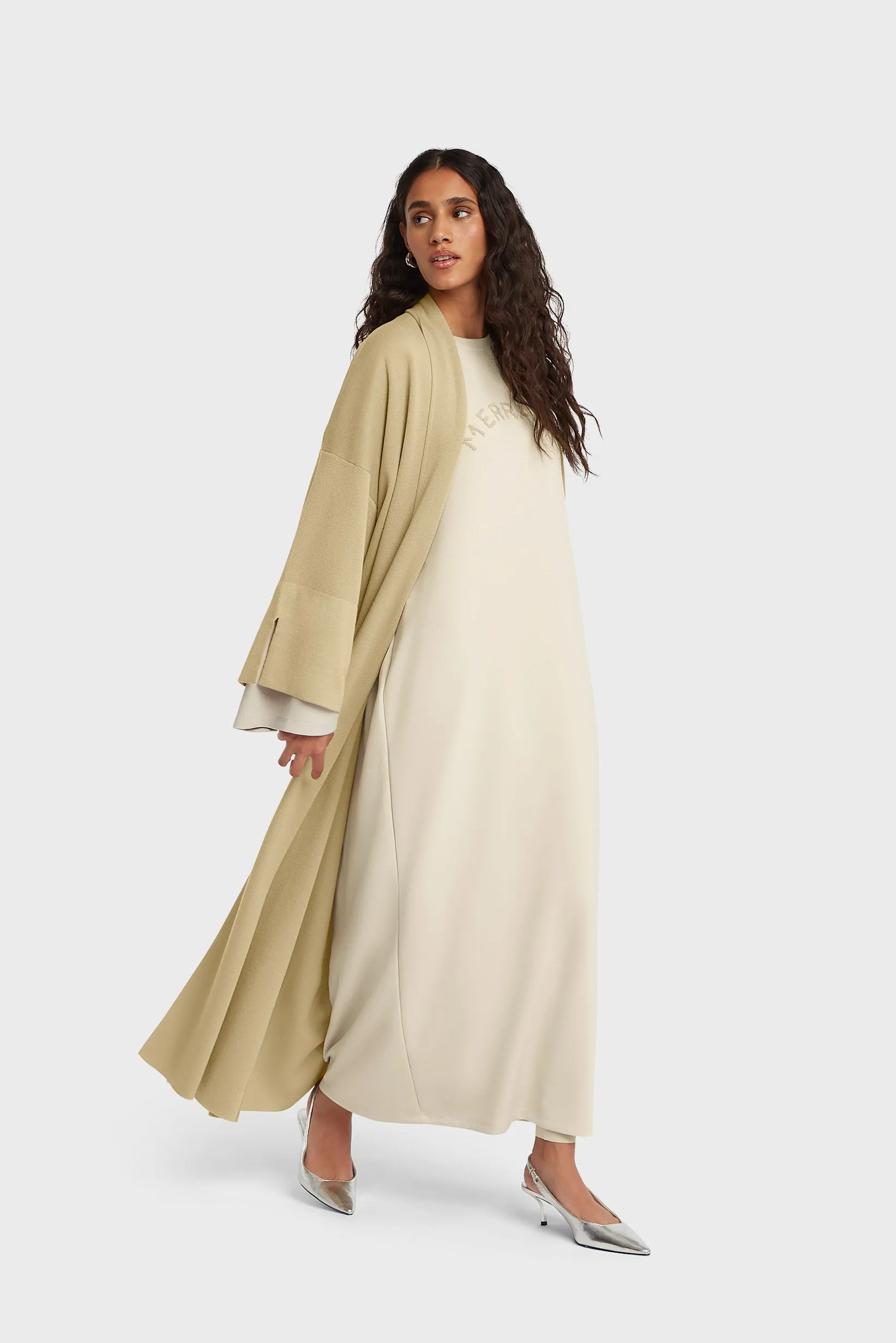 Knitted Abaya | Soft Toffee