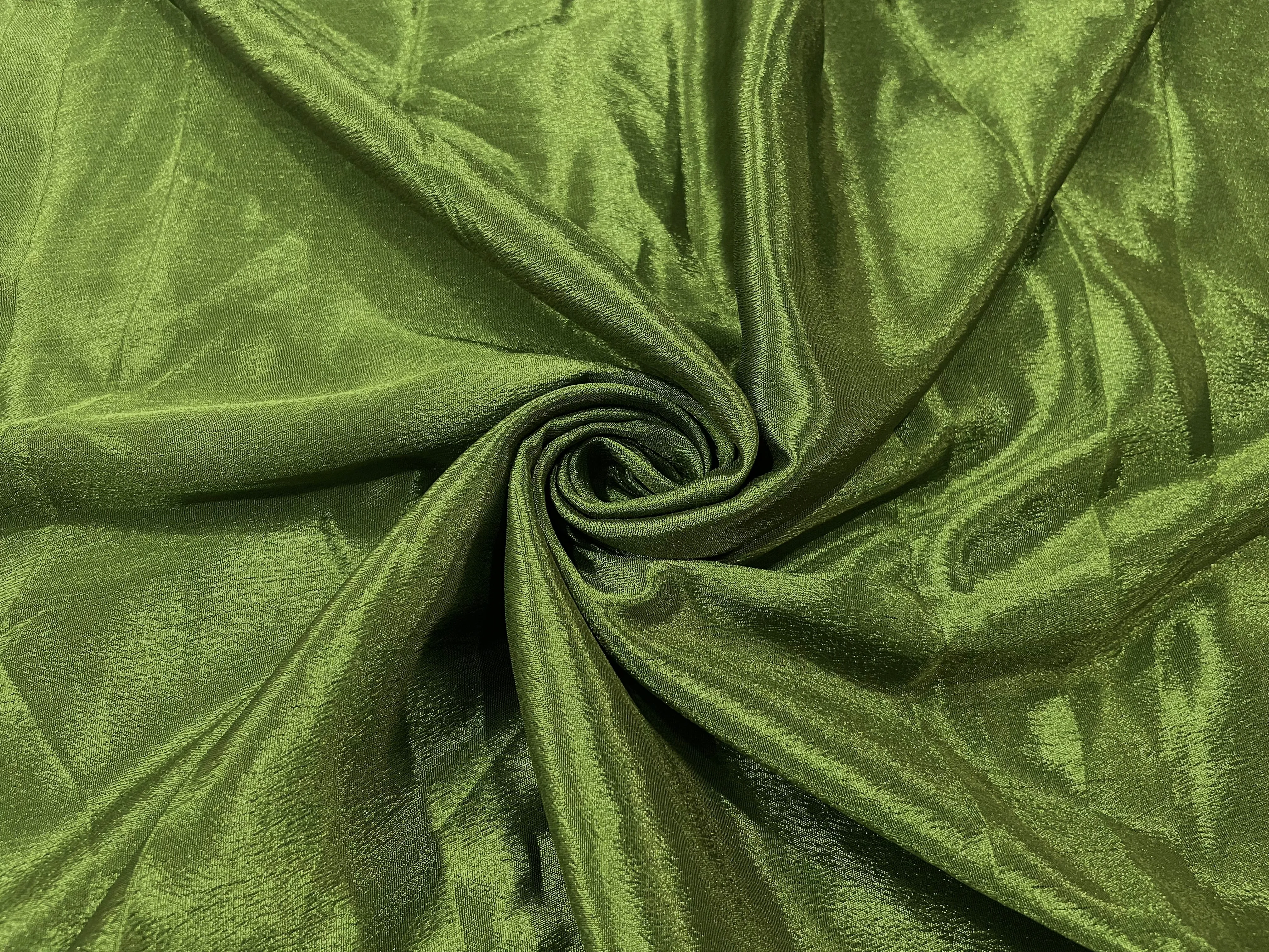 Mehndi Green Plain Chinon Chiffon Fabric