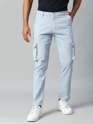 Men's Tapered Fit Cotton Cargo (Light Blue)