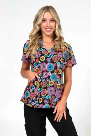 Meraki Sport Women's Print Scrub Top | Petal Affair