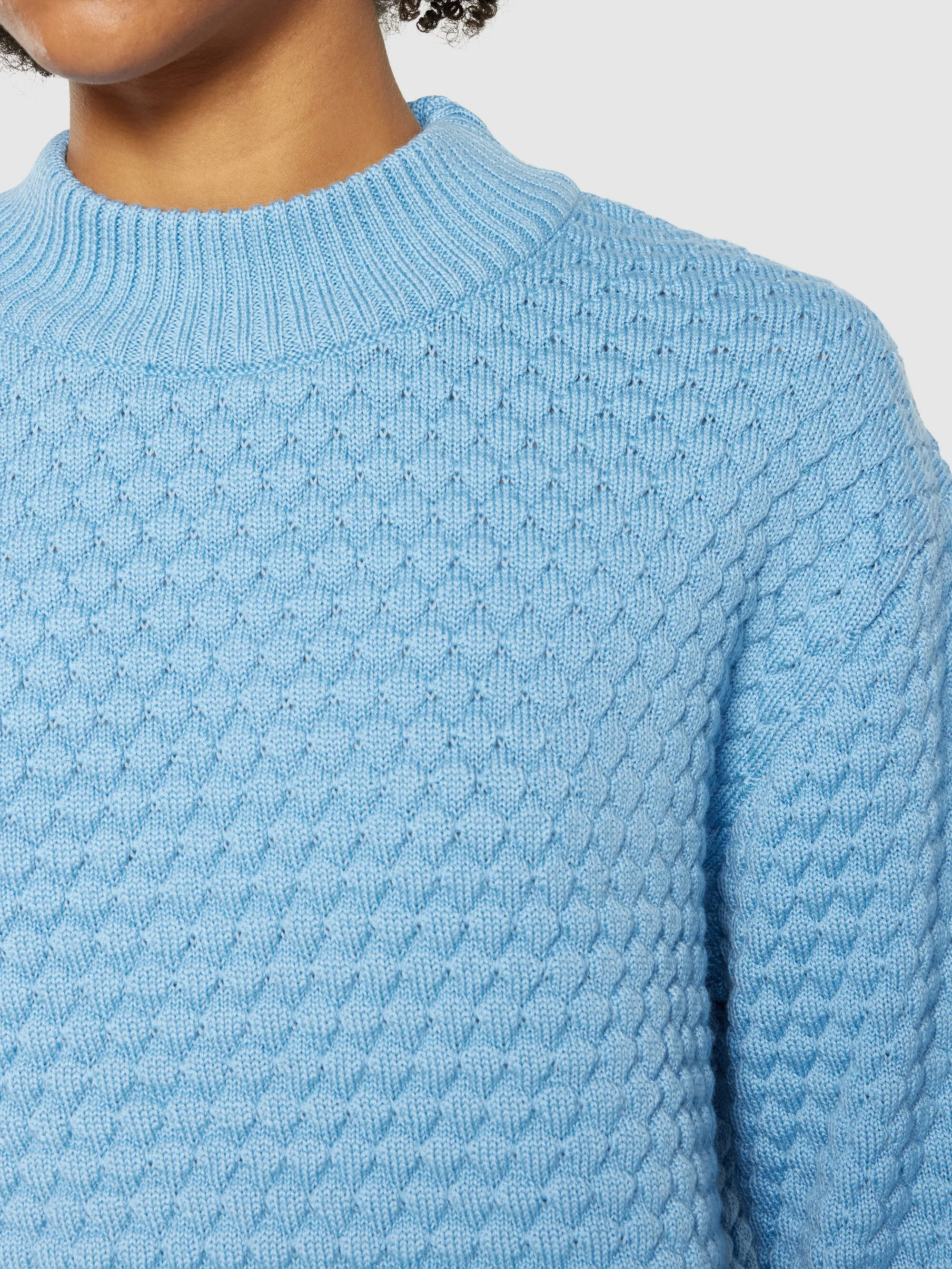 Merino bubble crew neck - RWS - Glacier Lake