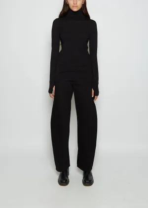 Merino Wool Turtleneck — Black