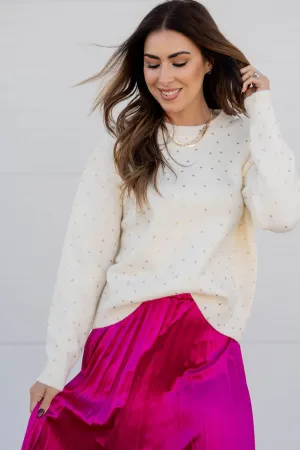 Metallic Dotted Sweater