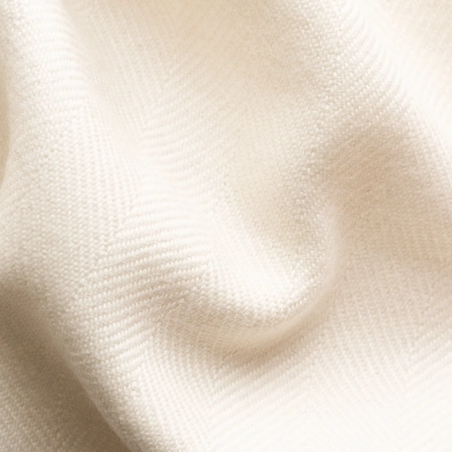 Off-White Herringbone Merino Wool Scarf - ETON