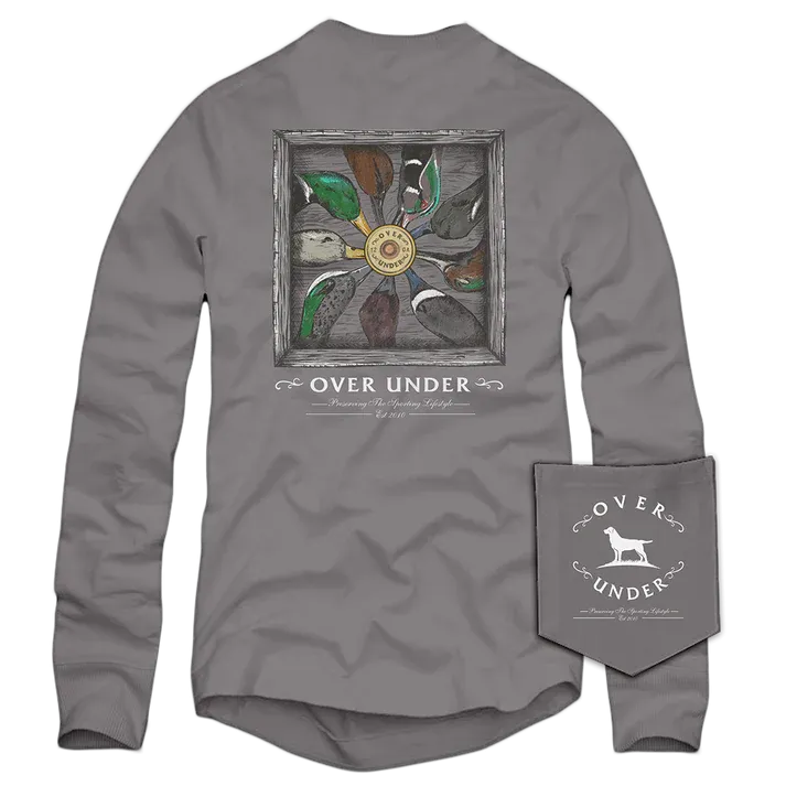 Over Under Long Sleeve Duck Ring T-Shirt in Hurricane