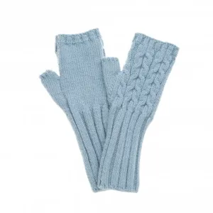 Park Lane Fingerless Gloves Ice Blue