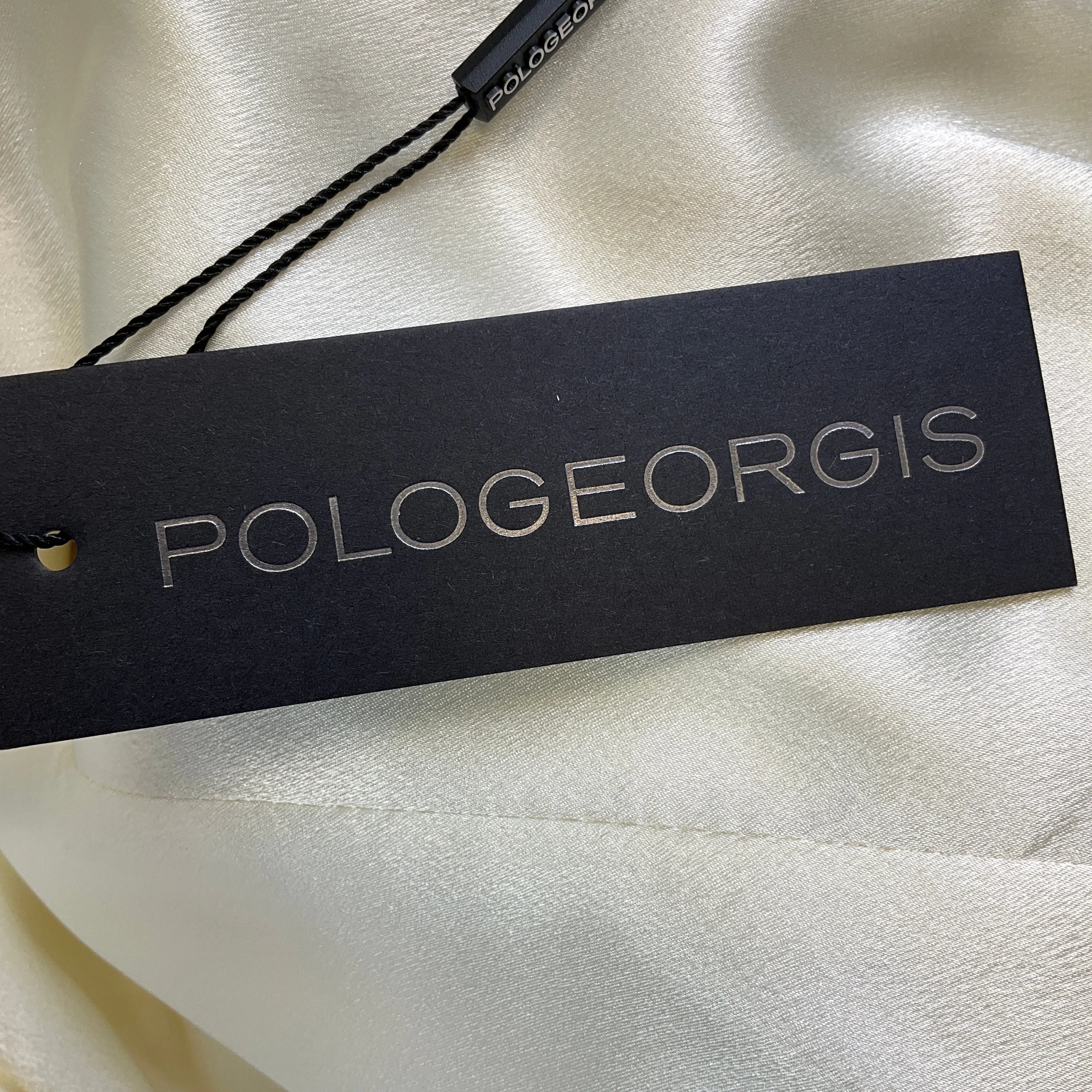 Pologeorgis Ivory / Black Grosgrain Trimmed Lamb Fur Jacket