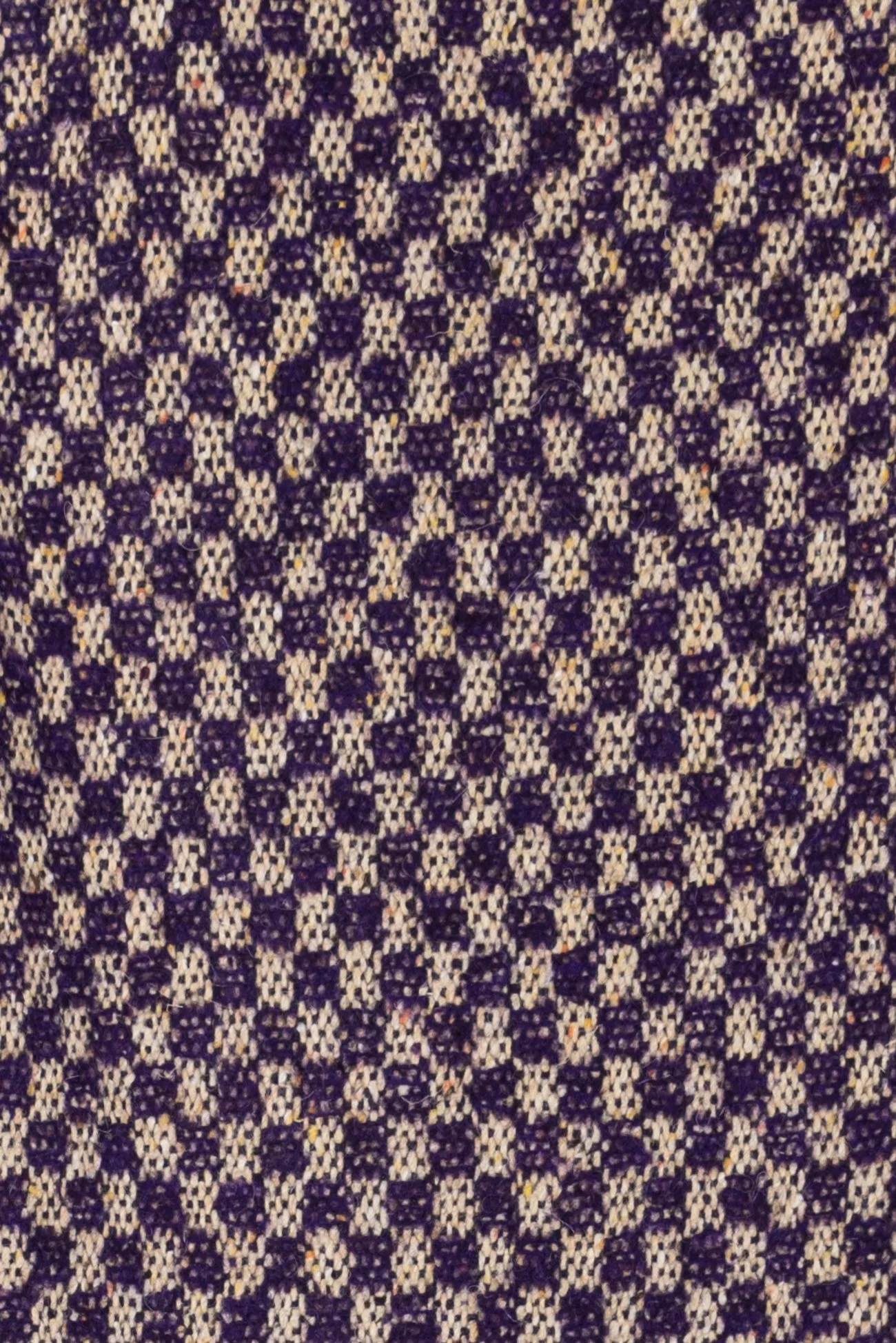 Purple Checkerboard Wool Woven - SPECIAL CUT