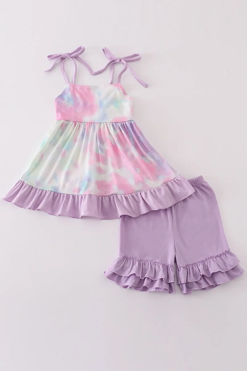 Purple gradient color girl set