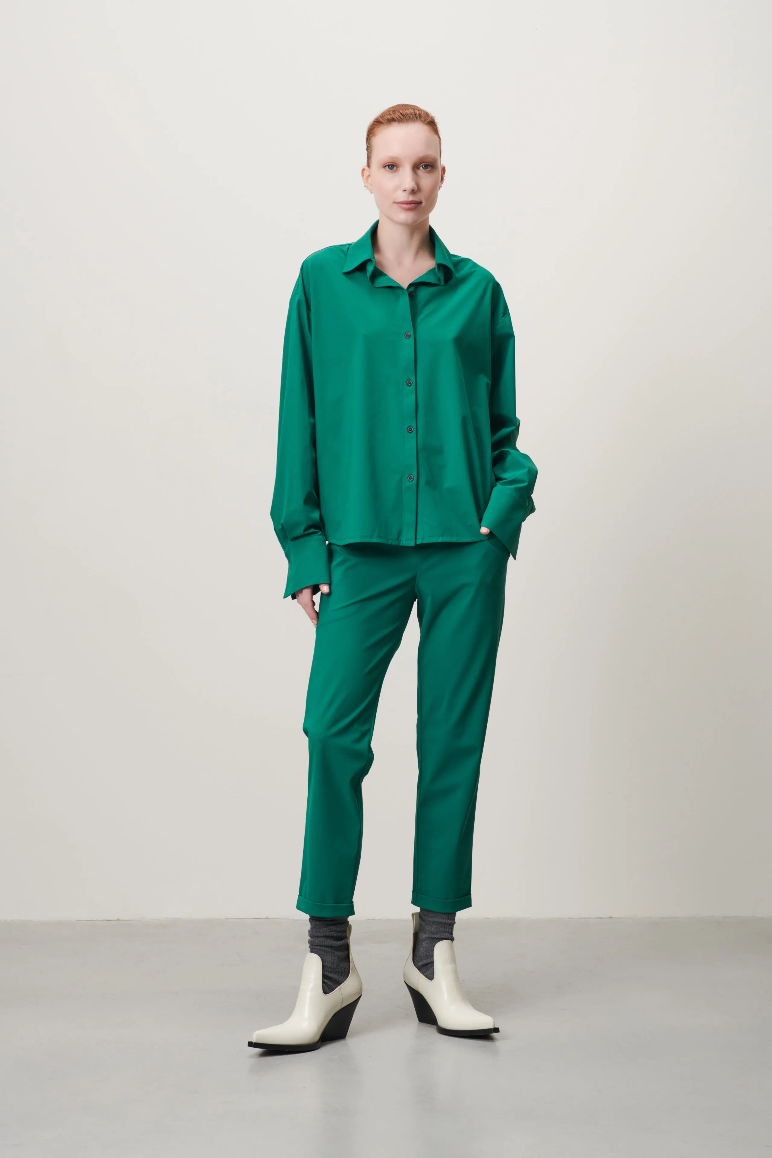 Sally Blouse Technical Jersey | Green