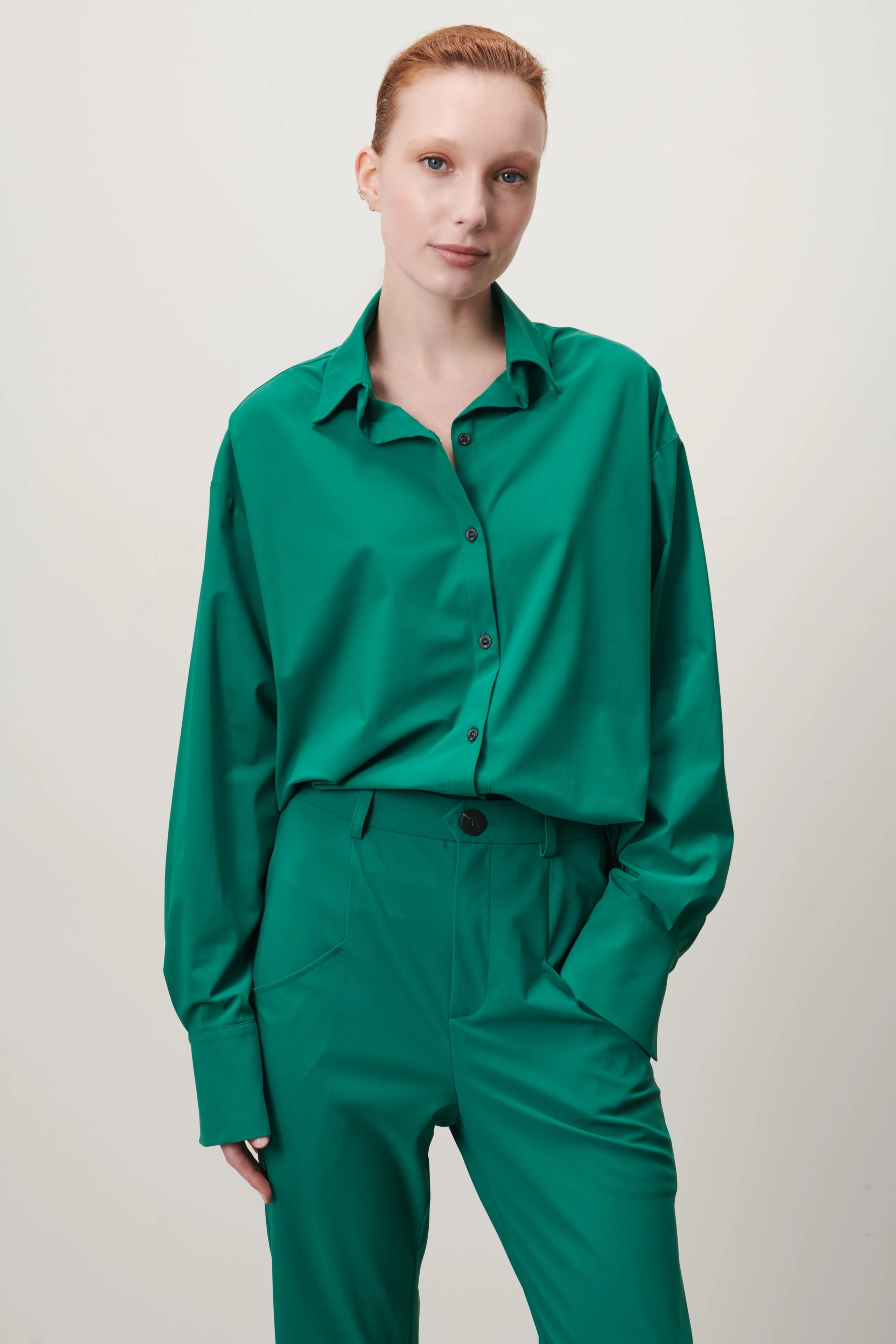 Sally Blouse Technical Jersey | Green