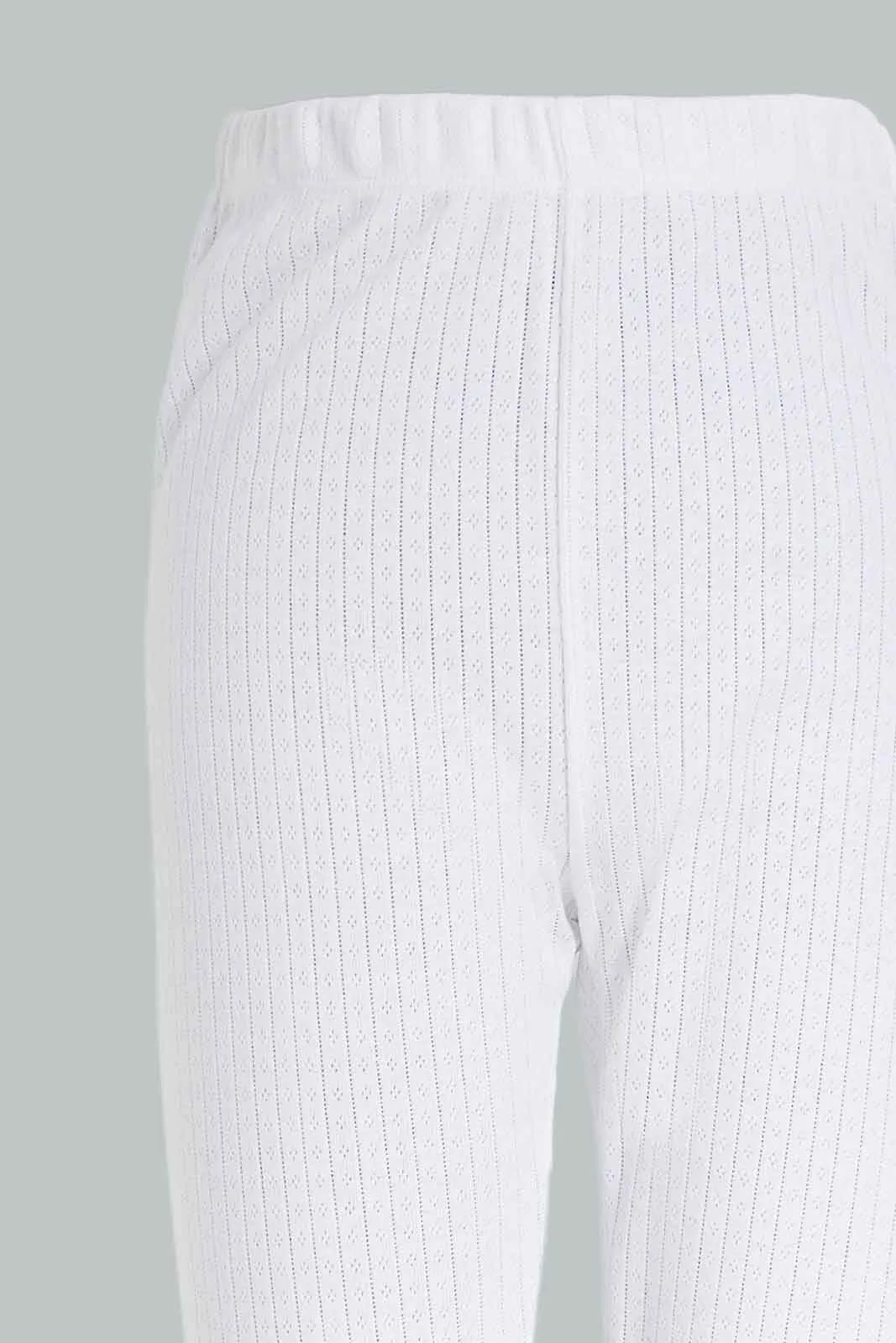 Senior Girls White Thermal Pant