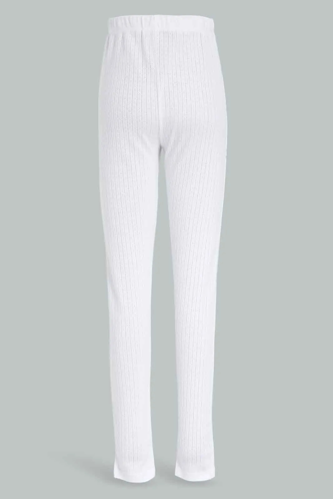 Senior Girls White Thermal Pant