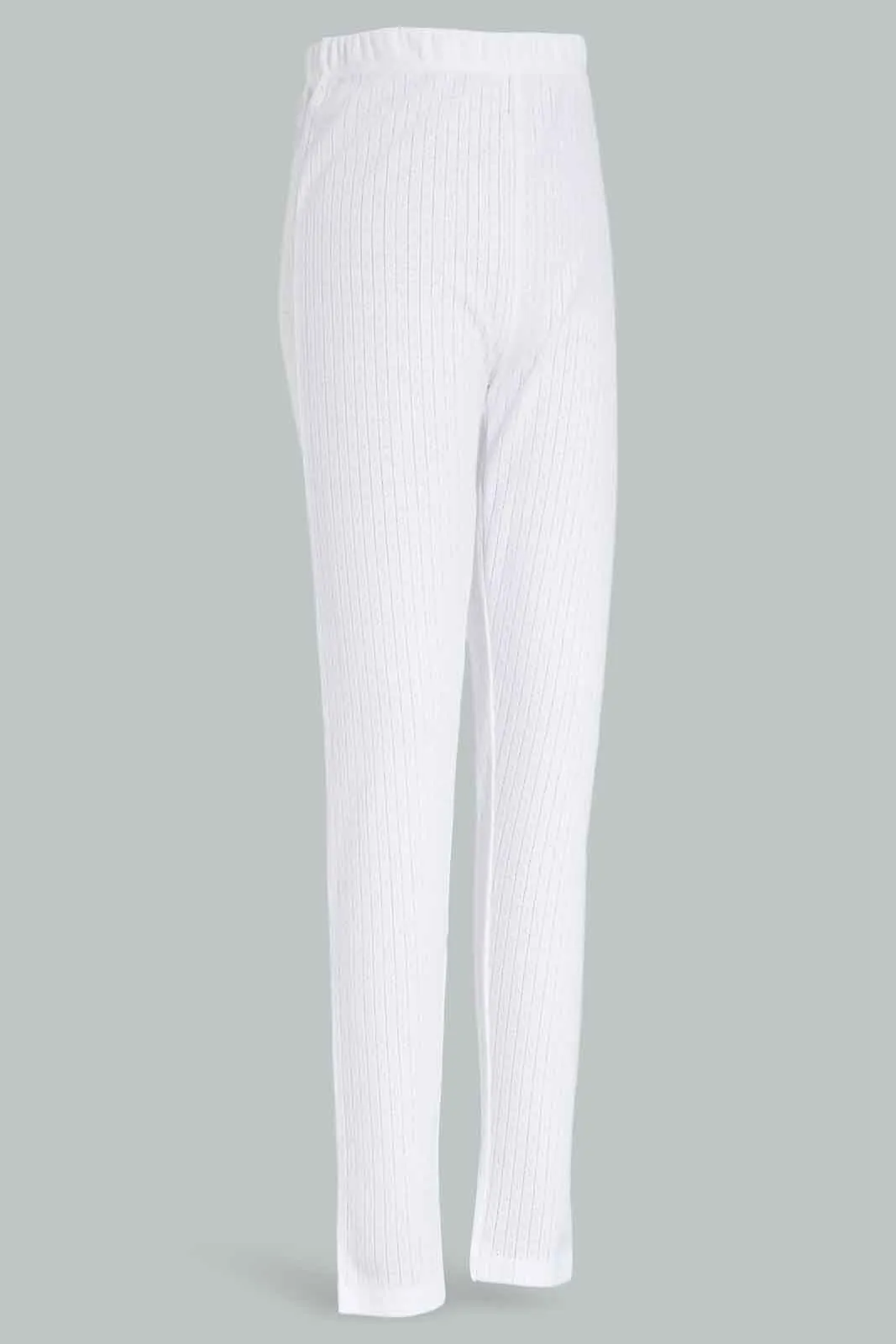 Senior Girls White Thermal Pant