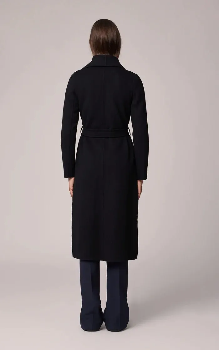 SOIA&KYO BRITTA - Straight-Fit Double Face Wool Coat With Belt