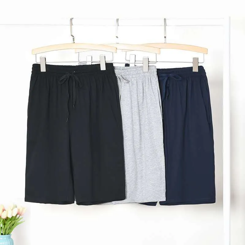 Summer Gym Pants Solid Colored Casual Trendy Men Home Outdoor Shorts