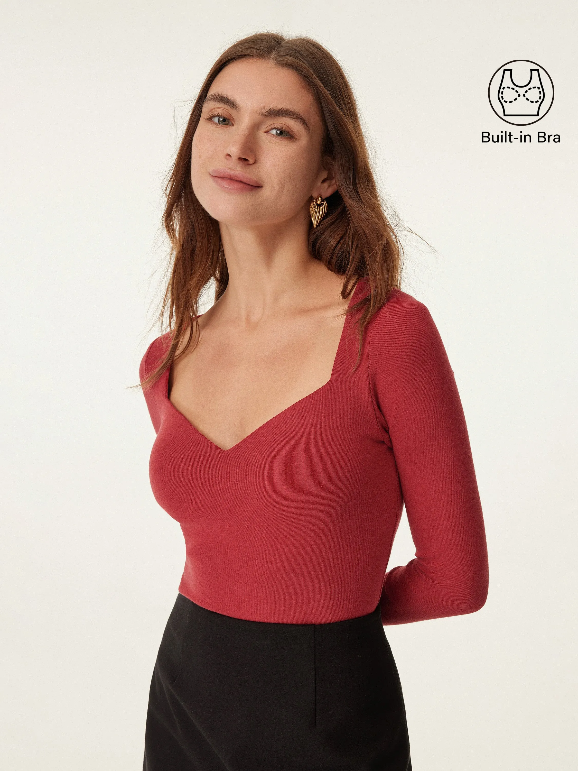 Sweetheart Neck Slim Brami Top